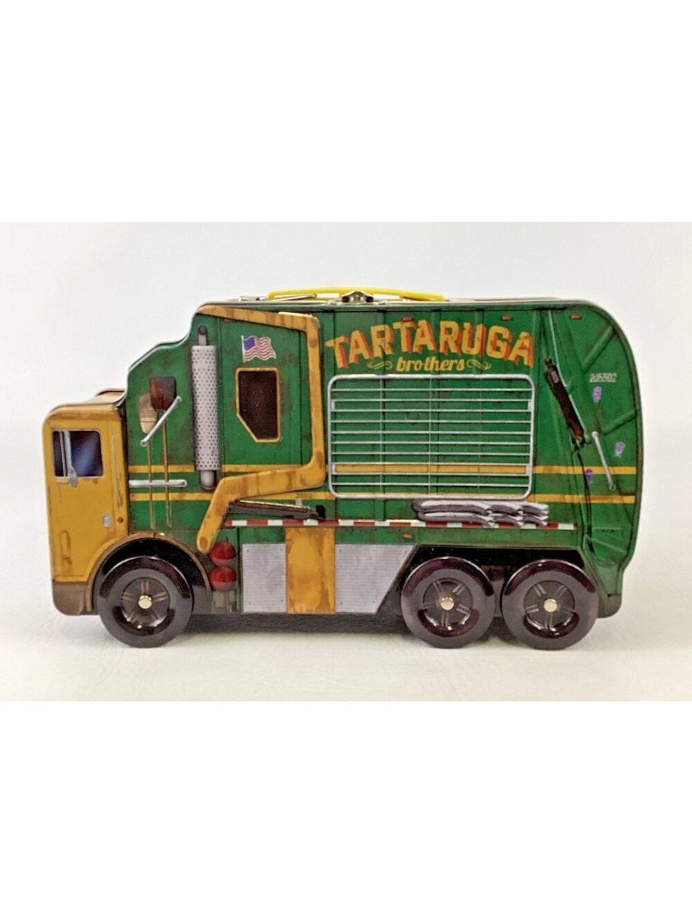 TMNT Tartaruga Brothers Garbage Truck Metal Lunch Box Tin Out of the Shadows